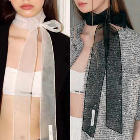 스타일 고민 종결! 워니비 오간자 롱 스카프 하나로 여름 코디 마스터하기 쉬폰스카프