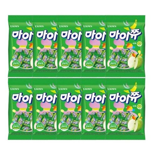 크라운 마이쮸 사과필로우 츄잉캔디, 10개, 92g
