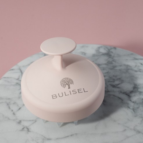 [99.9% 항균 플래티넘 실리콘] 뷰리셀 두피 마사지 샴푸브러쉬, 핑크+브러쉬걸이 세트