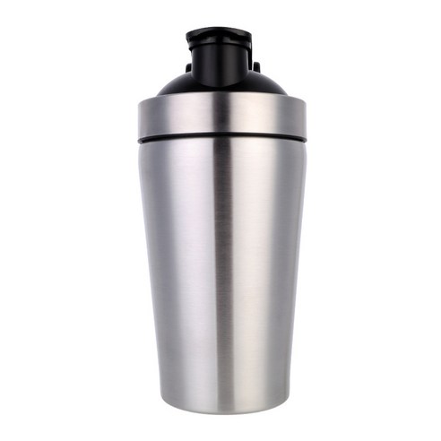 KORELAN스테인리스강 단층 단백가루 흔들컵 헬스 스포츠 컵 500ml 아이스 컵, 본색