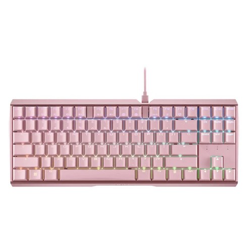 CHERRY MX 3.0 TKL RGB 시리즈 기계식 유선 키보드, 핑크, 적축