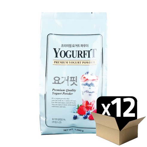 요거핏 프리미엄 요거트 파우더 플레인 요거트 스무디 12개 1박스 (800g X 12), 800g 스위트컵요거트파우더