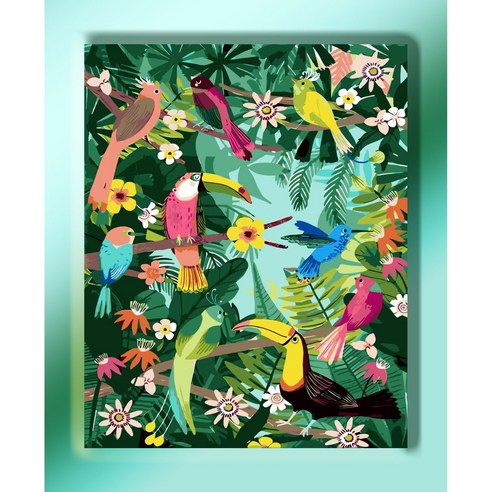votgl diy페인팅 피포페인팅 명화그리기 그림그리기유화그리기세트40 x 50cm, 0029결혼식, 1개
