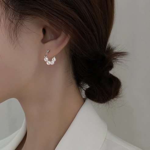 DFMEI 진주 귀걸이 여성 새로운 유행 패션 모든 일치 귀걸이 틈새 디자인 감각 고급 절묘한 통근