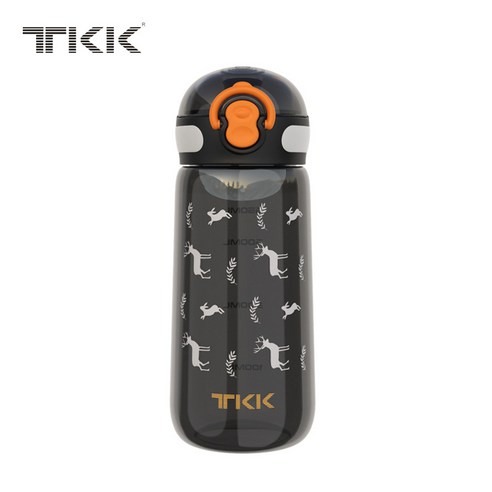 TKK 홈 대용량 플라스틱 아이디어 스포츠 물컵 tritan 휴대용 로프 야외 스포츠 컵, 검정색, 500ml