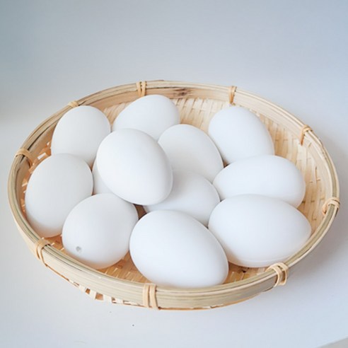 한소픈 계란 모형 달걀 모형 장식 소품 가짜 계란 달걀, 흰색왕란(12개)