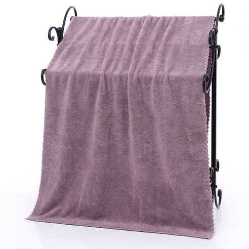 70*140cm 목욕수건 코랄 벨벳 초세섬유 비치 미용수건 선물 성인 흡수 강화, 70x140cm, 고밀 목욕수건(일반 포장) 청춘 팥색