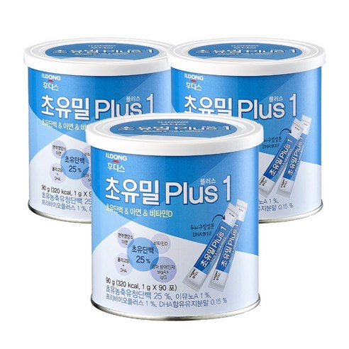 일동후디스 초유밀플러스 1단계 1g 90포 X 3개