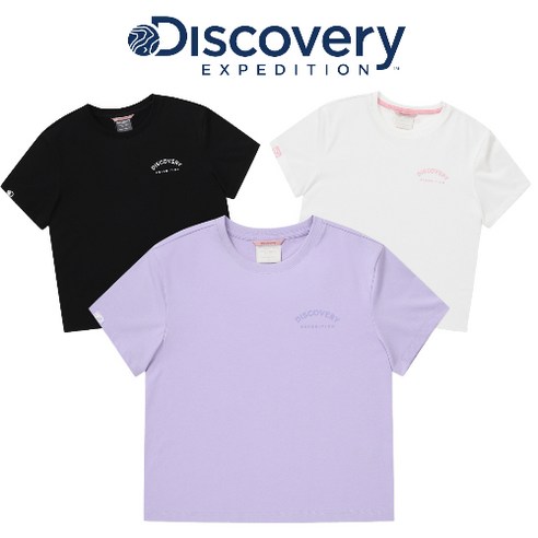 디스커버리 여성 크롭 반팔티셔츠 스몰로고 (24s/s) DWRS96043