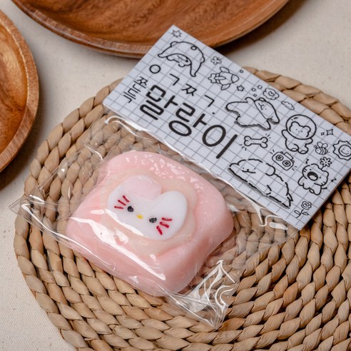 [이거쩌거] 디저트 쫀득말랑이 스트레스해소, 1개, 50g, 식빵핑크