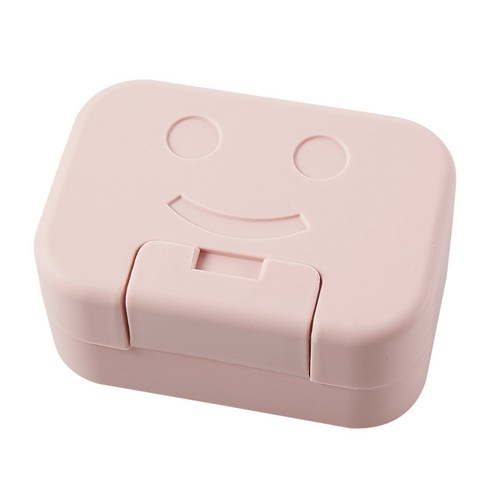 가정용 뚜껑이있는 비누 상자 창조적 인 성격, [웃는 비누 상자] 핑크