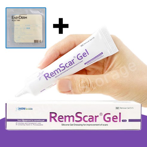 렘스카겔 15g RemScar Gel 병원 흉터연고 켈로이드 비후성반흔 창상피복제, 렘스카겔15g(이지덤1매), 1개