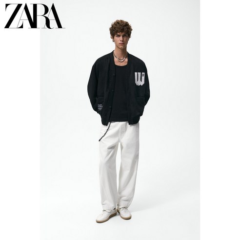 ZARA 자라 콘트라스트 패치 가디건