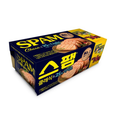 스팸 클래식 340g 3p + 25% 라이트 1p, 6세트