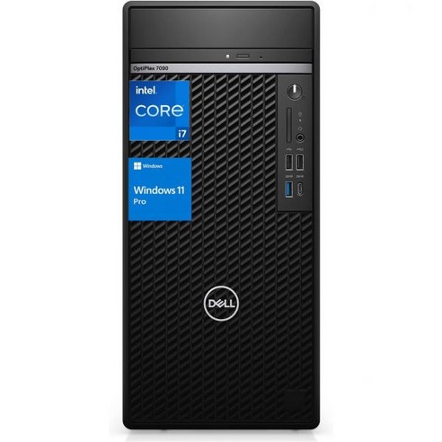 DELL OptiPlex 7000 시리즈 7090 타워 비즈니스 데스크톱 Intel Core i711700 16GB RAM 1TB SSD DVDRW 디스플레이 포트 유선, 16GB RAM+1TB SSD