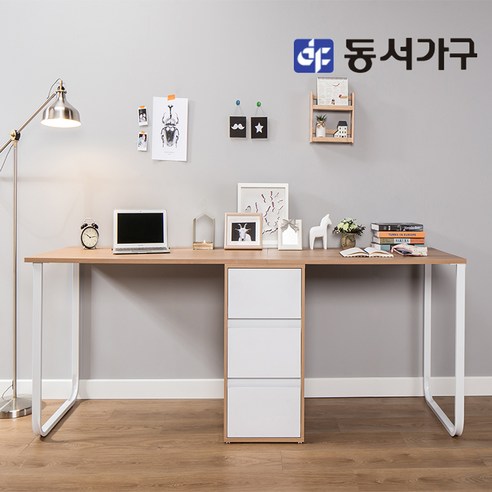 동서가구 네오 심플 학생 서재용 1인 2인 책상 사이즈별 택1 그레이드 시리즈 NEO164, 12_2200책상 그레이화이트