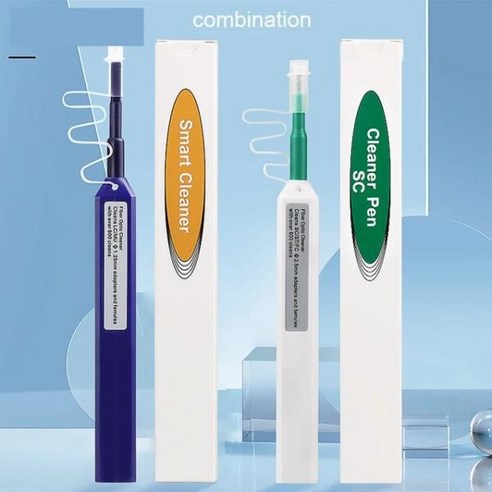 와이파이 네트워크 네트워킹 One-Click Cleaner Tool 2.5mm Fiber Optic Cleaning Pen 800 Cleans, [03] 1pc SC and 1pc LC, 03 1pc SC and 1pc LC