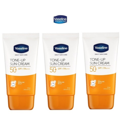 바세린 데일리 선케어 톤업 선크림 3개 SPF50+/PA+++, 50ml