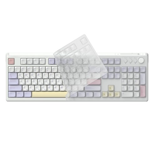 한성컴퓨터 OfficeMaster 유무선 저소음 멤브레인 키보드, Purple Heart, GK104, 제조사축