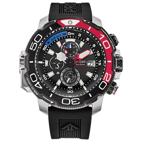 Citizen BJ2167-03E 남성용 Eco-Drive 프로마스터 아쿠아랜드 레드 시계 | 50mm 크로노그래프 다이브 235844