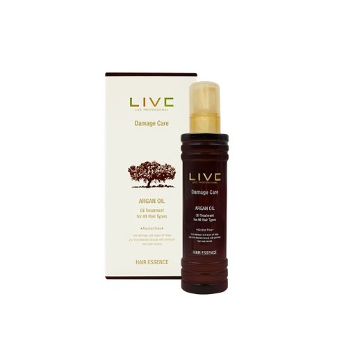 라이브 데미지 케어 열활성 전용 아르간 오일 120ml, 1개 헤어오일 라이브 데미지 케어 열활성 전용 아르간 오일 120ml, 1개 헤어오일