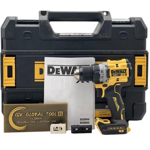 함마 드릴 전동 전기DEWALT-DCD800 1/2in 브러시리스 무선 드릴 드라이버 20V 전기 스크루 리튬 전동 공구, 01 DCD800 Toolbox, 01 DCD800 Toolbox