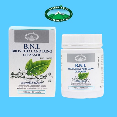 네이쳐스탑 BNL 폐영양제 폐에좋은음식 브로니칼 렁클렌저 180정, 135g, 1개