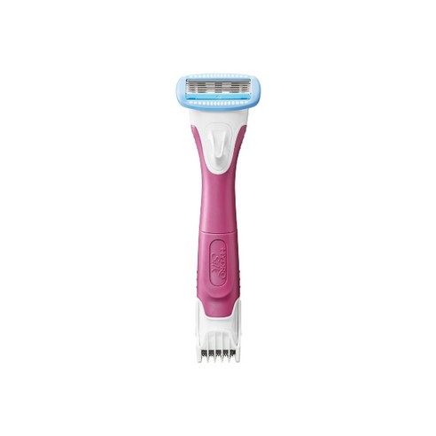 Schick 세련된 하이드로 실크 트림 스타일 홀더 (블레이드 포함) Vio 여자 면도기, 1개, 1개
