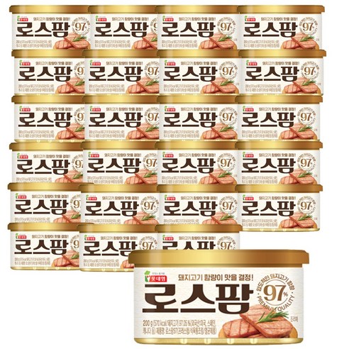 롯데푸드 롯데햄 로스팜 97 1Box 완박 상품, 200g, 24개
