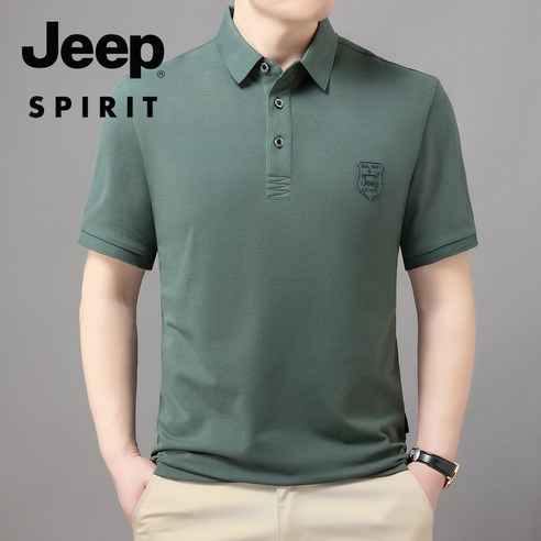 JEEP SPIRIT 남성 카라 반팔 티셔츠 남자 PK 여름 피케 셔츠 HB-T8007