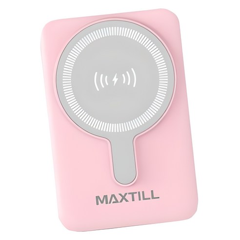 맥세이프용 무선 보조배터리 10000mAh, GM-Mvolt, 핑크