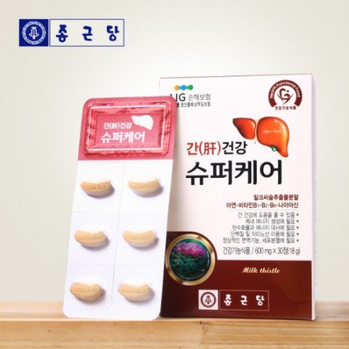 종근당 간건강 슈퍼케어 600mg 30정, 1박스 
허브/식물추출물