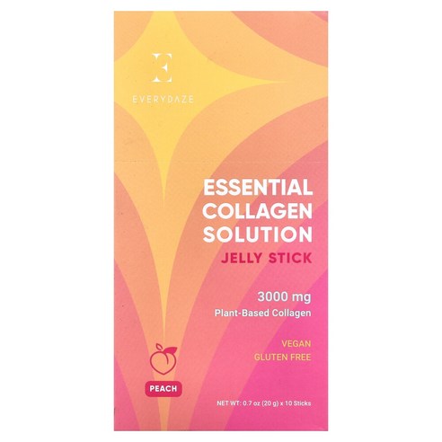 ProHealth Longevity 에센샬 콜라겐 솔루션 3000mg 젤리 스틱 복숭아 맛 Essential Collagen Solution Jelly Stick