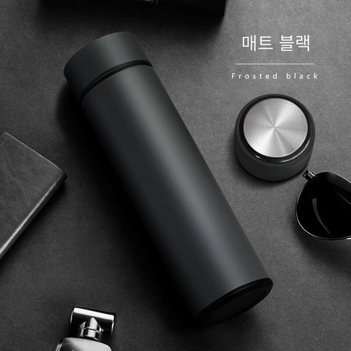 스마트 절연 컵 남자와 여자의 스테인리스 컵 레터링 맞춤형 인쇄 로고 도매 인쇄 기념 선물 오프닝, [표준] 젖빛 블랙_단일 컵