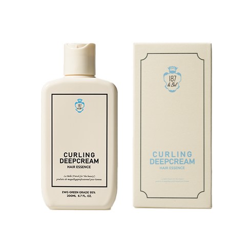 187라벨 미용실 컬에센스 크림 200ml 단백질 수분 곱슬머리 컬링 유지 파마 볼륨, 1개