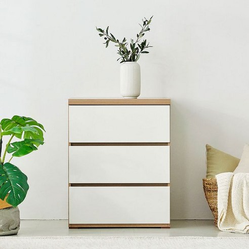 모던하우스평택점가구 스탠다드 3단 서랍장 W600(아이보리)_CF0522007