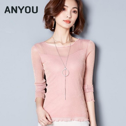 vaviola 바비올라 글리터 펄 라틴댄스 라인댄스 티셔츠 댄스복 165, 핑크