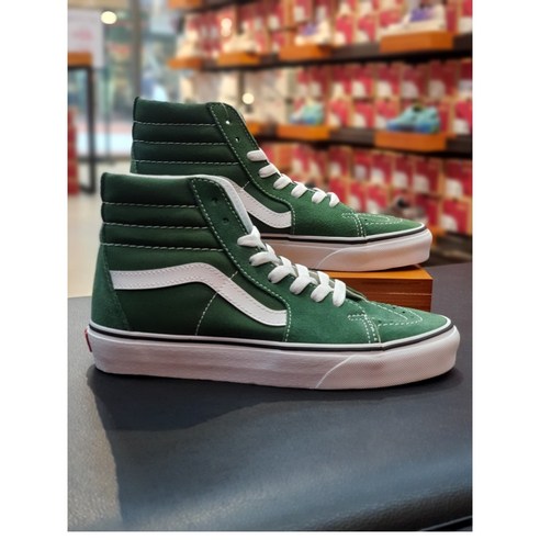 [국내매장판] 반스 스케이트 하이 VN0005U96QU 그린:화이트