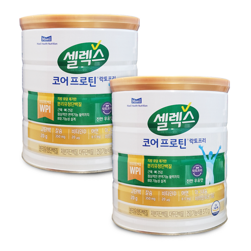 셀렉스 코어프로틴 락토프리 파우더, 570g, 2개