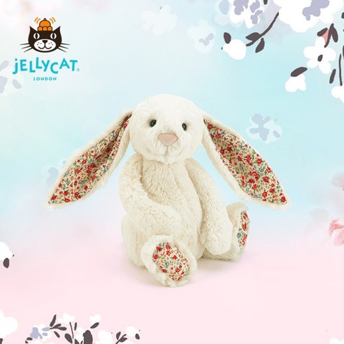 젤리캣 버니 S M L 블러썸 크림 바니 화이트 토끼 인형 부드러운 귀여운 아기 애착인형, 36cm