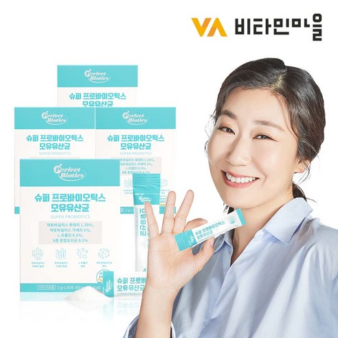 퍼펙트바이오틱스 슈퍼 프로바이오틱스 모유유산균, 60g, 4개