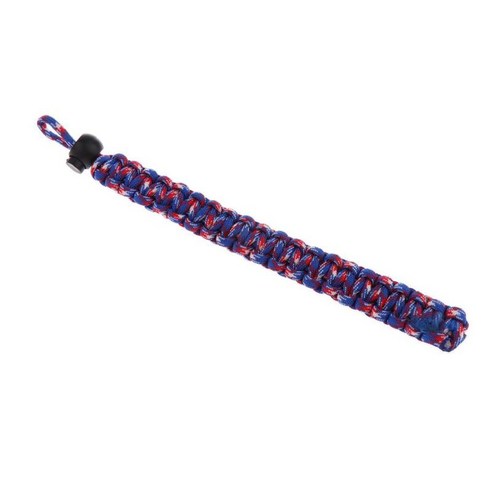 땋은 Paracord 조정 가능한 카메라 손목 스트랩/팔찌, 레드 블루 화이트, 34x2cm, 나일론