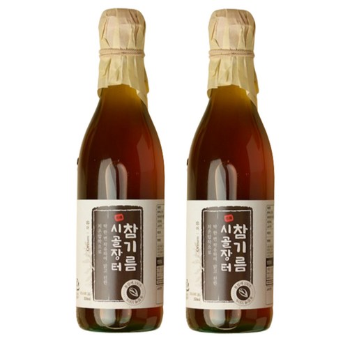 오름 저온압착 시골장터 참기름, 2개, 350ml