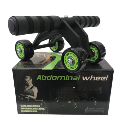 알브이디 제로백 ab슬라이드 복근 운동기구 뱃살 코어, 블랙/그린휠