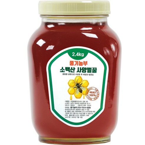 풍기농부 소백산 사양잡화꿀2.4k, 2.4kg, 1개