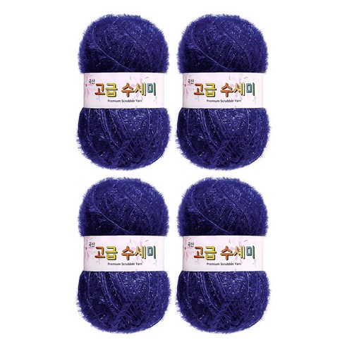울클럽 별꽃수세미 DIY 고급수세미실 4볼세트 + 동영상제공, 146보라빛파랑