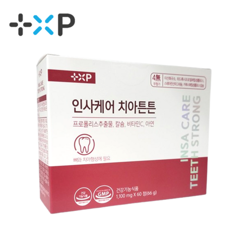 인사케어 치아튼튼 프로폴리스 칼슘 비타민C 아연 함유, 60정, 3박스