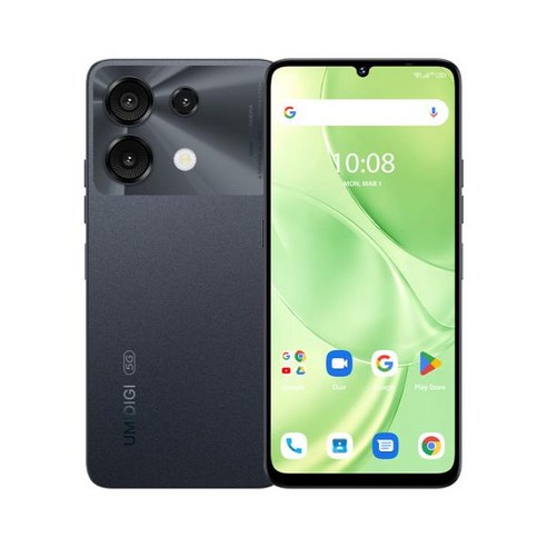 UMIDIGI G9 6 128 5000 6.75 인치 물방울 디스플레이 50MP 안드로이드 14 얼굴 잠금 해제 + 측면 지, 01 5G, 01 Space Black