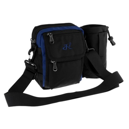 조깅 하이킹을 실행하기위한 조절 가능한 어깨 끈이있는 초경량 스포츠 허리 팩 파우치 물병 홀더 가방, 로얄 블루, 7 인치, 나일론