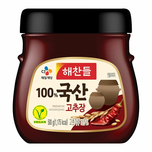 해찬들 100% 국산 고추장 500g, 3개 해찬들국산고추장